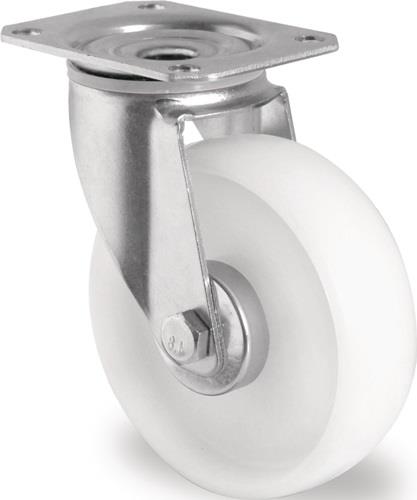 Lenkrolle D.125mm Trgf.250kg PA Platte L105xB80mm PROMAT