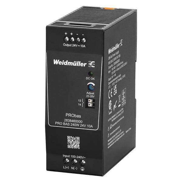Weidmüller PRO BAS 240W 24V 10A Hutschienen-Netzteil (DIN-Rail) Inhalt 1 St.
