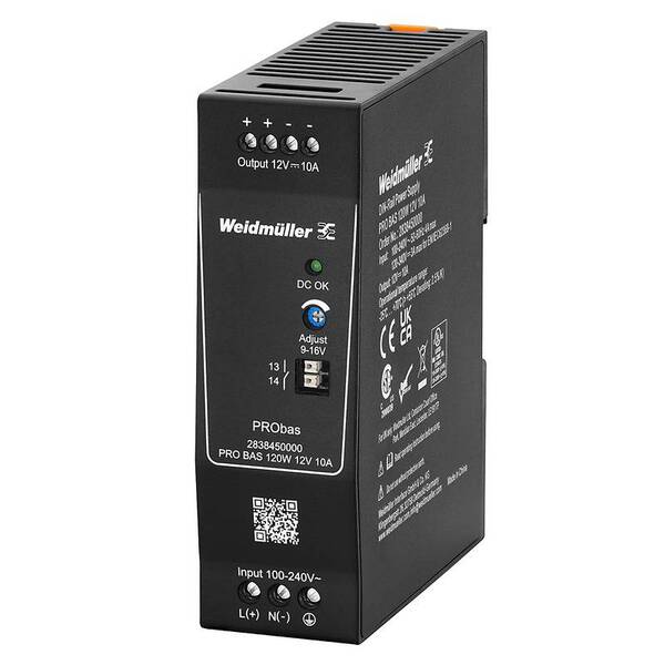 Weidmüller PRO BAS 120W 12V 10A Hutschienen-Netzteil (DIN-Rail) Inhalt 1 St.