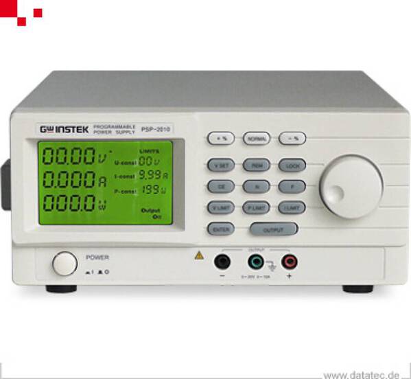 GW Instek PSP-603 Labornetzgerät, einstellbar 0 - 60 V/DC 0 - 3.5 A RS-232 programmierbar