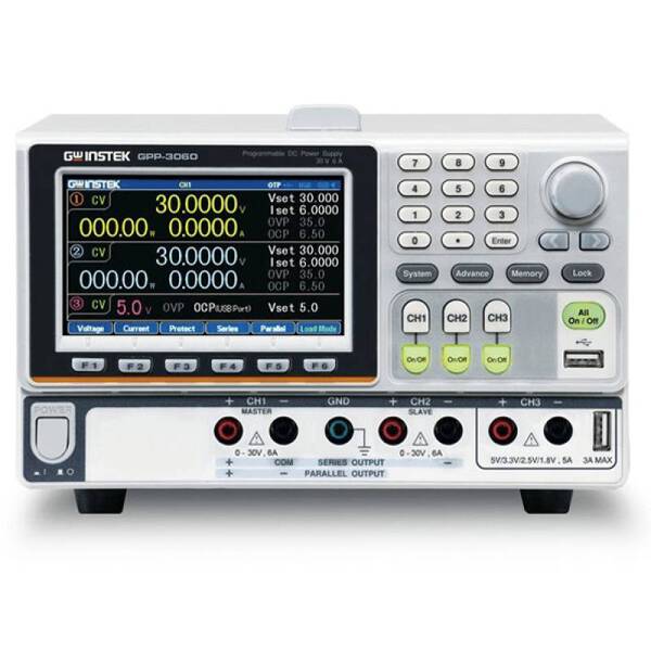 GW Instek GPP-3060L 19 Zoll Labornetzgerät, einstellbar 385 W USB, RS-232, LAN programmierbar Anzahl Ausgänge 3 x