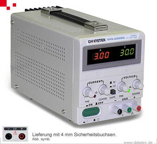 GW Instek GPS-3030DD Labornetzgerät, einstellbar 0 - 30 V 0 - 3 A 90 W Anzahl Ausgänge 1 x