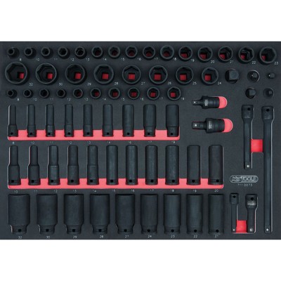KSTOOLS® - 3/8" + 1/2" SCS Kraft-Steckschlüssel-Satz, 73-teilig in 1/1 Systemeinlage