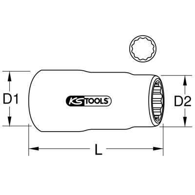 KSTOOLS® - 3/8" Isolierte Stecknuss, 22mm