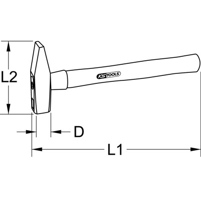 KSTOOLS® - Vorschlaghammer mit Hickorystiel, 10000g