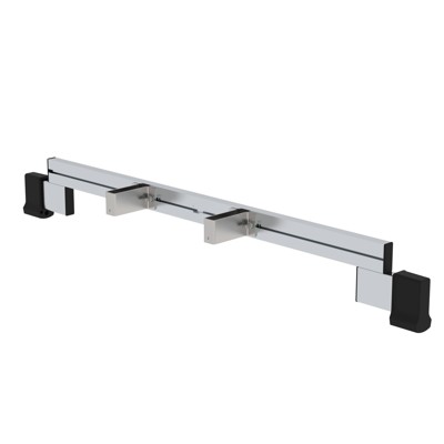 MUNK Günzburger Steigtechnik - Traverse Leiter L 1200mm gerade Kunststoff-Fußkappen, H Holm 98mm
