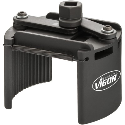VIGOR® - VIGOR Ölfilter-Spannschlüssel ∙ 115 – 140 mm ∙ universal ∙ V4415 ∙ Außen-Sechskant 24 mm, Vierkant12,5 mm (1/2 Zoll) ∙ 115 - 140