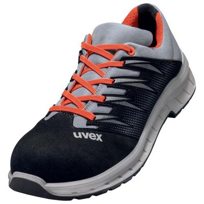uvex - 2 trend Halbschuhe S2 69098 schwarz/grau/rot, Weite 11, Größe 42