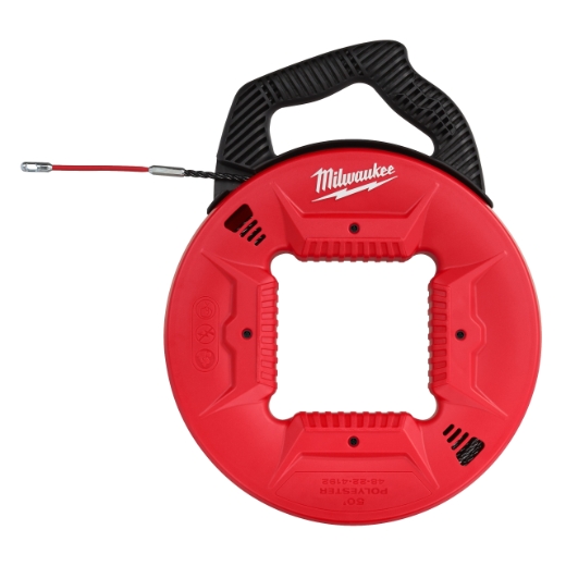 MILWAUKEE 15 m, nicht leitend mit Abrollgehäuse Polyester-Kabeleinziehspirale