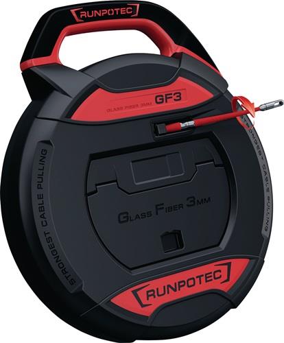 RUNPOTEC Kabeleinziehgerät GF3 Band-L.20m Biege-R.38mm o.Meterzähler RUNPOTEC