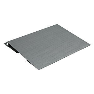 Auffahrrampe für Bodenwaagen, Wägeplattengröße 1000 x 1000 mm, BxTxH 1000 x 760 x 85 mm.