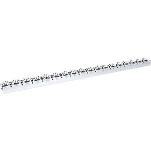 Allseitenrollenleiste, für mittlere Lasten, Tragfähigkeit 20 kg, Teilung 66 mm, Länge 1,2 m.