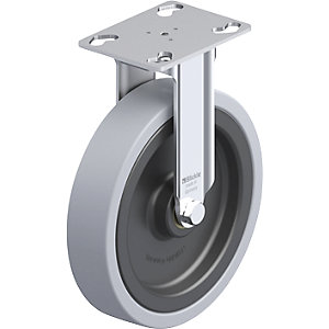 Apparate-Bockrolle BKPA-VPA, Plattenmaß 90 x 66 mm, Rad-Ø 150 mm, Tragkraft 110 kg.