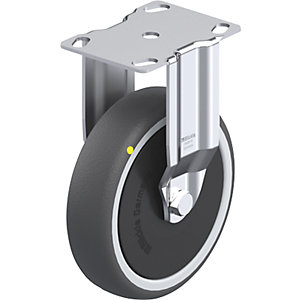 Apparate-Bockrolle BKPA-PATH-ELS, Plattenmaß 90 x 66 mm, Rad-Ø 125 mm, Tragkraft 120 kg.